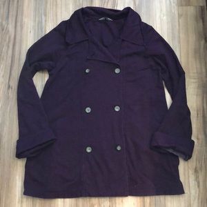 Hard Tail purple pea coat jacket S